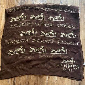 Hermes sheer horse waist belt/accessory shawl/scarf   Approx 20x68 designer